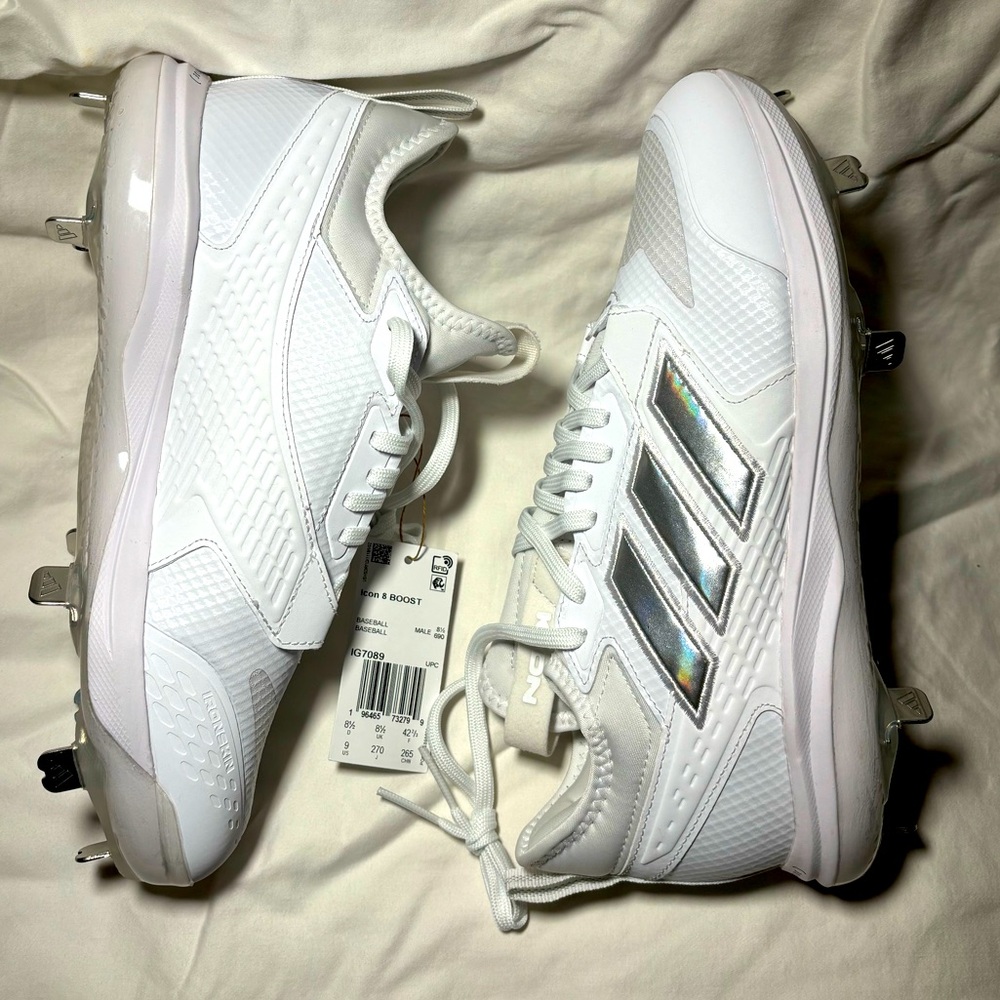 Icon 8 boost adidas baseball cleats new with tags and box men’s size 9